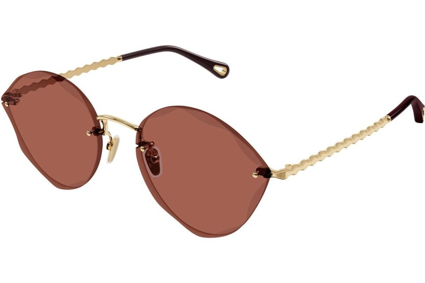 Sonnenbrille Chloe CH0253S 002 Rund Gold