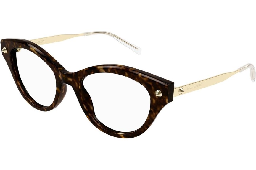 Brillen Alexander McQueen AM0485O 002 Cat Eye Havanna