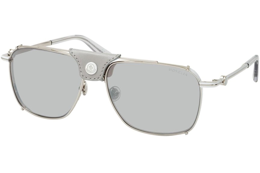 Sonnenbrille Moncler Gatiion ML0287 16C Rechteck Silber