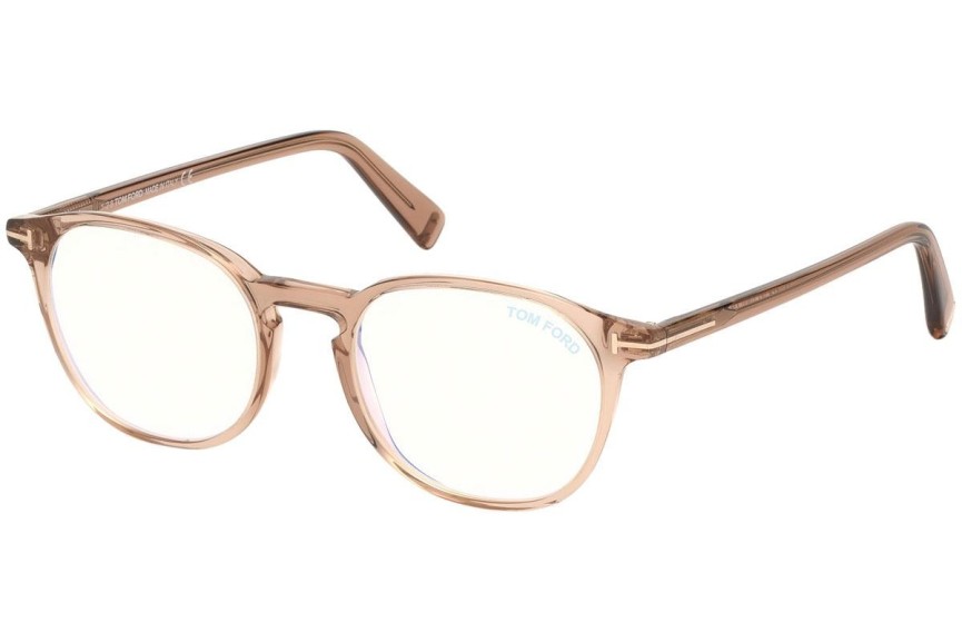 Brillen Tom Ford FT5583-B 057 Quadratisch Beige