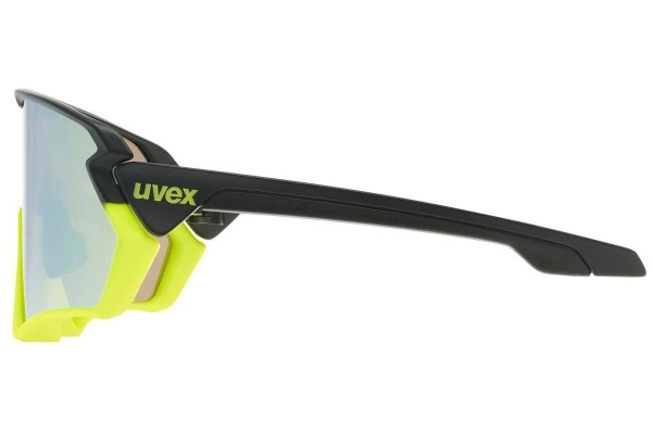 Sonnenbrille uvex sportstyle 231 Black / Yellow Mat S3 Monoscheibe | Shield Schwarz