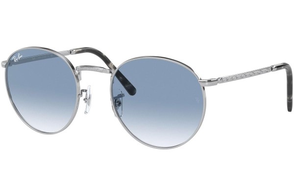 Sonnenbrille Ray-Ban New Round RB3637 003/3F Rund Silber