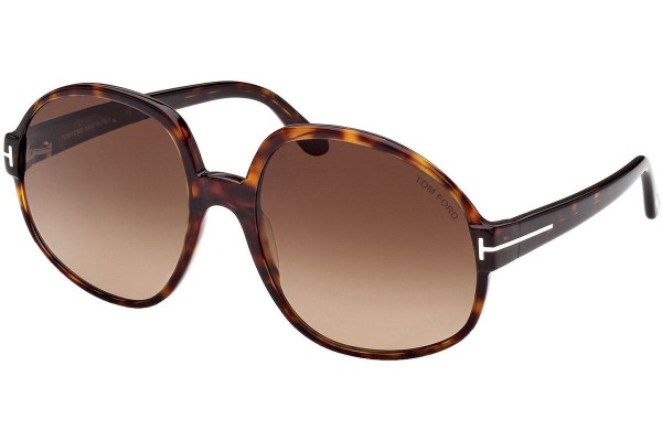 Sonnenbrille Tom Ford FT0991 52F Rund Havanna