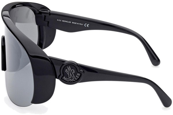 Sonnenbrille Moncler ML0202 01A Monoscheibe | Shield Schwarz