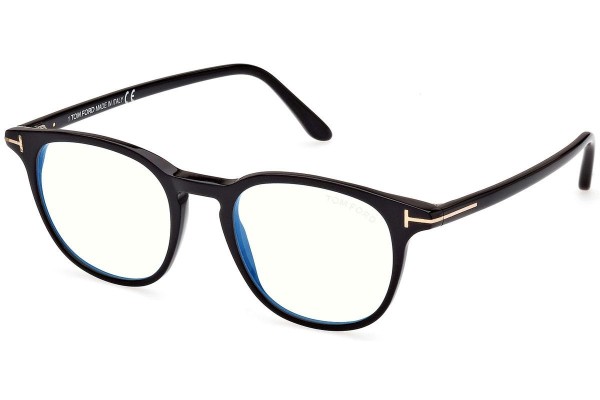 Glasses Tom Ford FT5832-B 001 Rund Schwarz