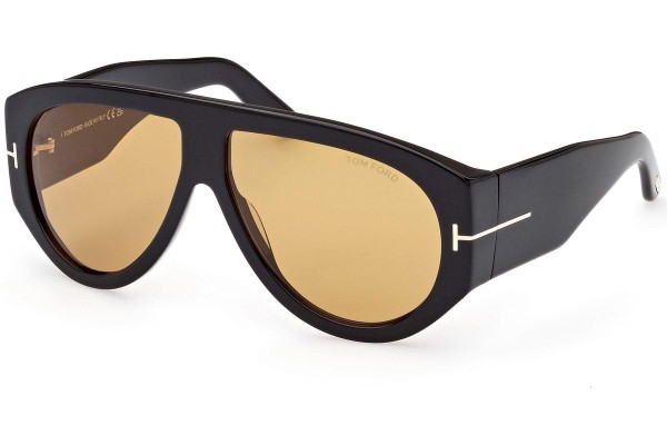 Sunglasses Tom Ford Bronson FT1044 01E Pilot Schwarz