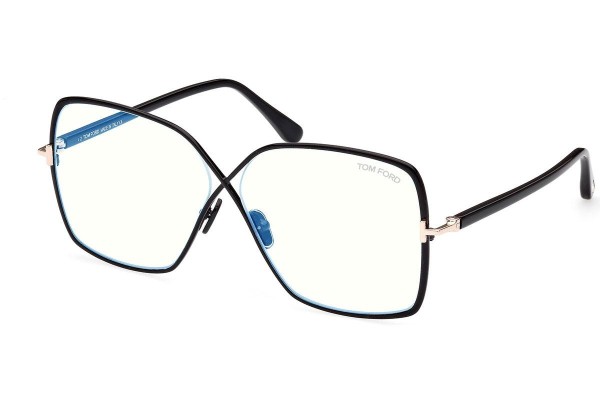 Glasses Tom Ford FT5841-B 001 Cat Eye Schwarz