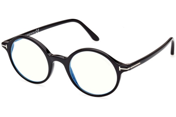 Glasses Tom Ford FT5834-B 001 Rund Schwarz