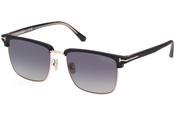 Sonnenbrille Tom Ford FT0997-H 02D Polarized Browline Schwarz