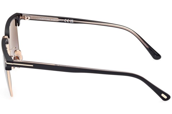 Sonnenbrille Tom Ford FT0997-H 02D Polarized Browline Schwarz