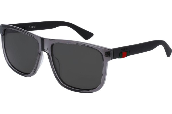 Sonnenbrille Gucci GG0010S 004 Polarized Quadratisch Grau