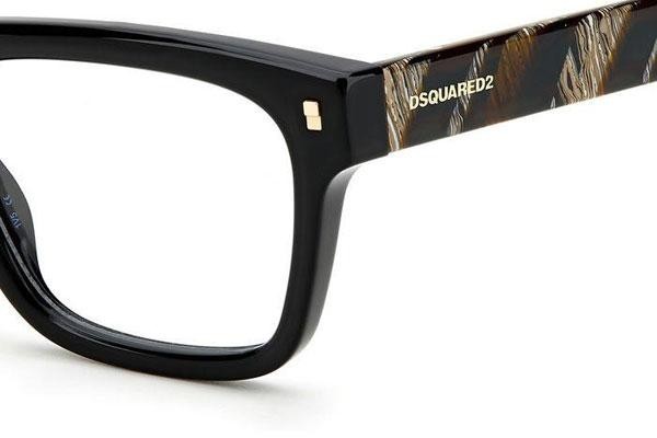 Brillen Dsquared2 D20022 37N Quadratisch Schwarz