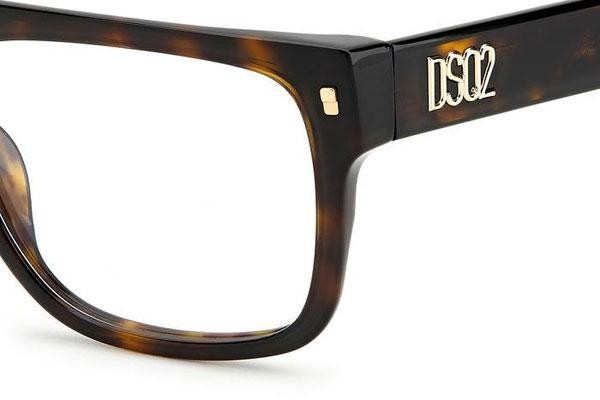 Glasses Dsquared2 D20036 086 Flat Top Havanna