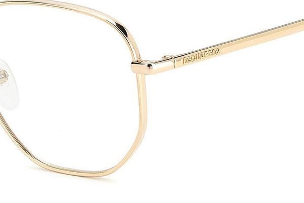 Glasses Dsquared2 D20054 J5G Quadratisch Gold