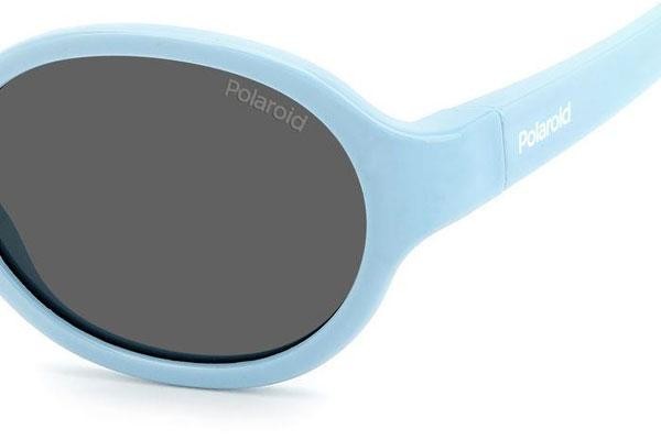 Sunglasses Polaroid Junior PLDK004/S MVU/M9 Polarized Oval Blau