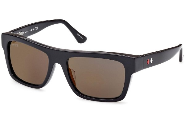 Sunglasses Web WE0343 01A Quadratisch Schwarz