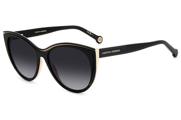 Sonnenbrille Carolina Herrera HER0142/S KDX/9O Rund Schwarz