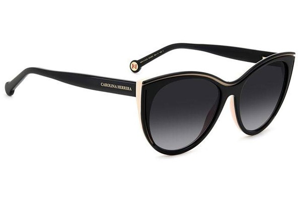 Sonnenbrille Carolina Herrera HER0142/S KDX/9O Rund Schwarz