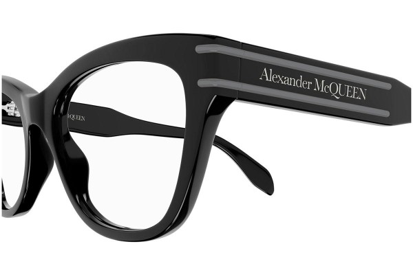 Glasses Alexander McQueen AM0401O 001 Rund Schwarz