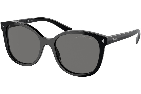 Sunglasses Prada PR22ZS 1AB5Z1 Polarized Quadratisch Schwarz