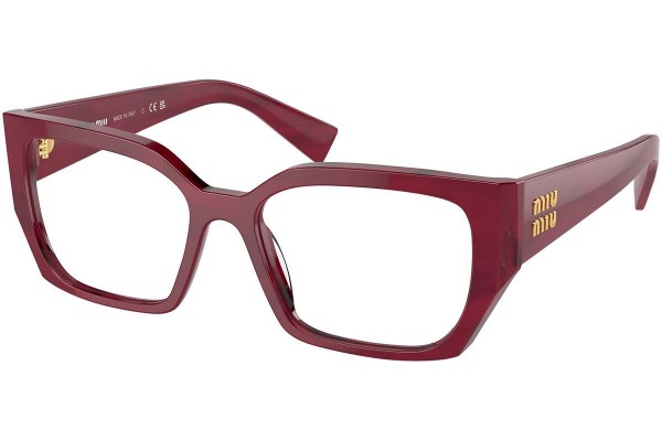 Glasses Miu Miu MU03VV 16H1O1 Rechteck Rot