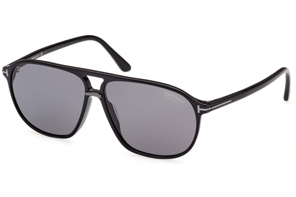 Sonnenbrille Tom Ford FT1026-N 01D Polarized Pilot Schwarz