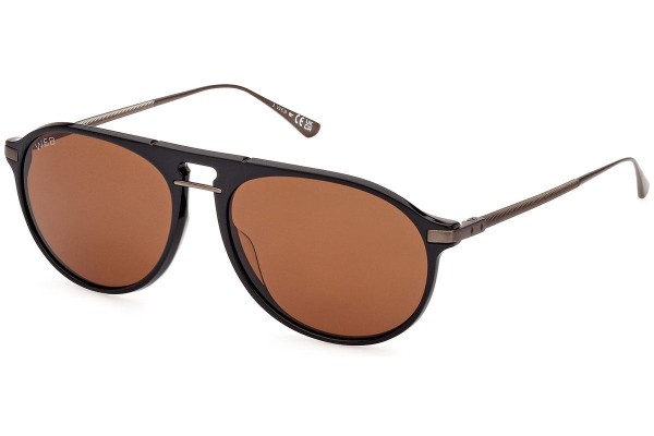 Sunglasses Web WE0345 01E Pilot Schwarz