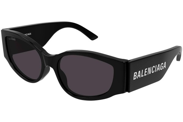 Sonnenbrille Balenciaga BB0258S 001 Rechteck Schwarz