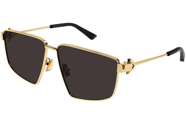 Sonnenbrille Bottega Veneta BV1223S 002 Rechteck Gold