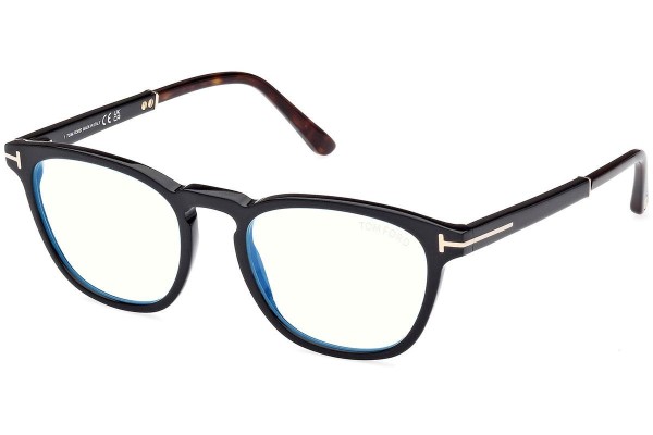 Glasses Tom Ford FT5890-B 005 Rund Schwarz