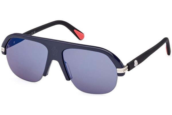 Sunglasses Moncler Lodge ML0267 91X Browline Blau