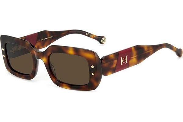 Sonnenbrille Carolina Herrera HER0187/S O63/70 Rechteck Havanna