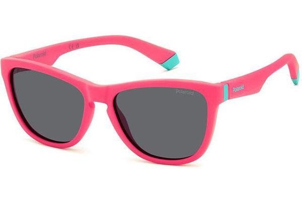 Sunglasses Polaroid Junior PLD8056/S 8KJ/M9 Polarized Quadratisch Rosa