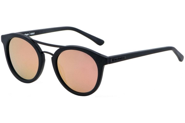 Sunglasses Horsefeathers Nomad AA1086E Rund Schwarz