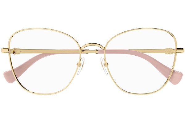 Brillen Gucci GG1418O 003 Cat Eye Gold