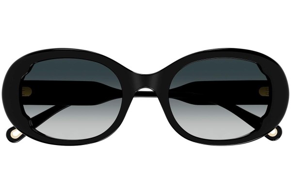 Sunglasses Chloe CH0197S 001 Oval Schwarz