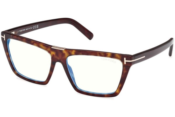 Glasses Tom Ford FT5912-B 052 Quadratisch Havanna