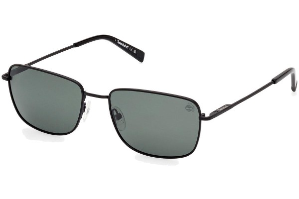 Sonnenbrille Timberland TB9338 02R Polarized Rechteck Schwarz