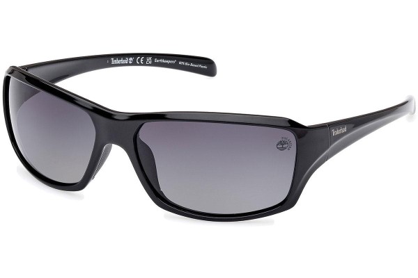 Sonnenbrille Timberland TB9332 01D Polarized Quadratisch Schwarz