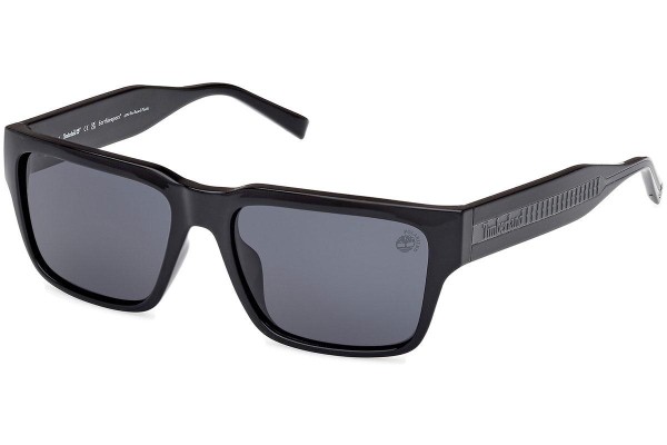 Sonnenbrille Timberland TB9336-H 01D Polarized Quadratisch Schwarz