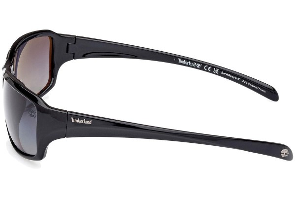 Sonnenbrille Timberland TB9332 01D Polarized Quadratisch Schwarz