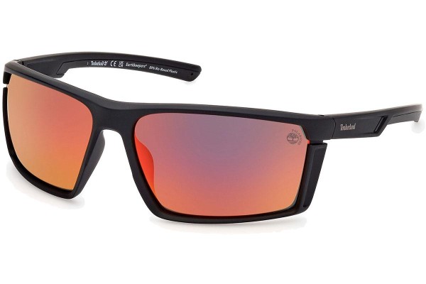 Sonnenbrille Timberland TB9333 02D Polarized Quadratisch Schwarz