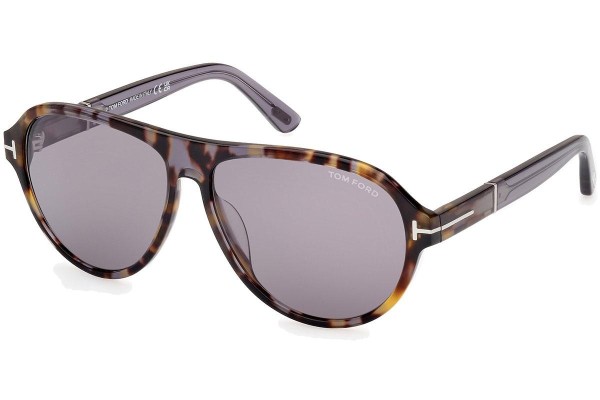 Sonnenbrille Tom Ford Quincy FT1080 55C Pilot Havanna