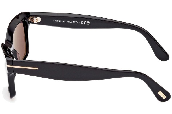 Sonnenbrille Tom Ford Mikel FT1085 01A Quadratisch Schwarz