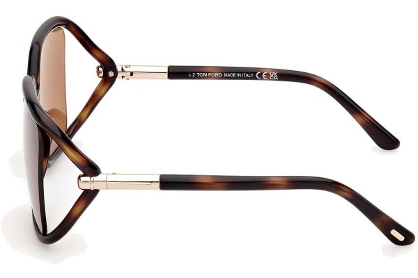 Sunglasses Tom Ford Solange-02 FT1089 52E Quadratisch Havanna