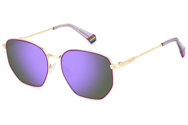 Sonnenbrille Polaroid PLD6214/S/X S9E/MF Polarized Rechteck Gold