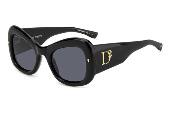 Sunglasses Dsquared2 D20137/S 2M2/IR Quadratisch Schwarz