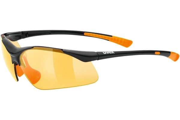 Sonnenbrille uvex sportstyle 223 Black / Orange S3 Rechteck Schwarz