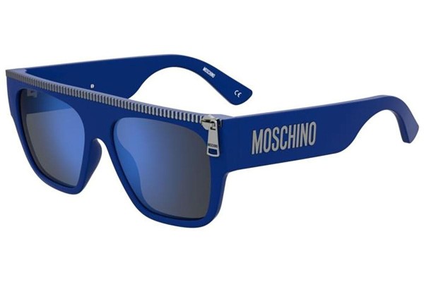 Sonnenbrille Moschino MOS165/S PJP/XT Flat Top Blau