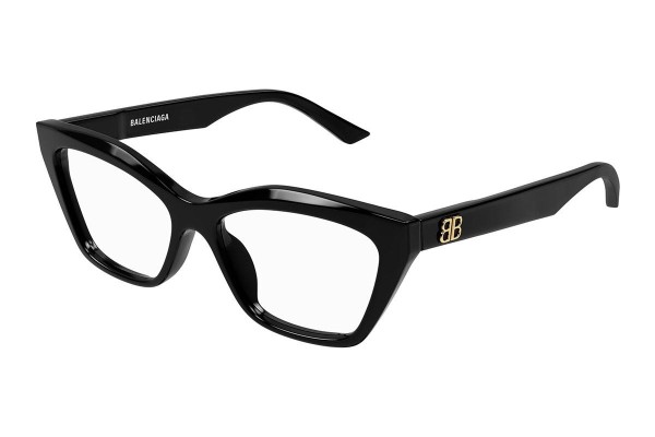 Glasses Balenciaga BB0342O 005 Cat Eye Schwarz